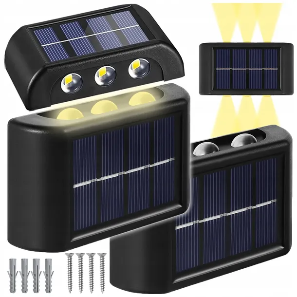 Kinkiet zewnętrzny ścienny solarny 4szt.