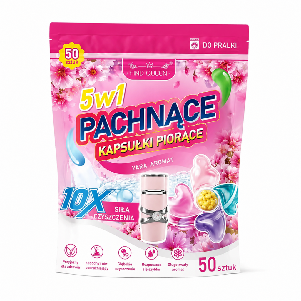 Find Queen Pachnące Kapsułki do Prania 5w1 Yara Aromat - 50 szt.