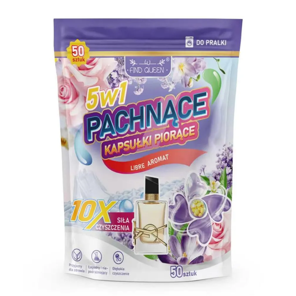 Find Queen Pachnące Kapsułki do Prania 5w1 Libre Aromat - 50 szt